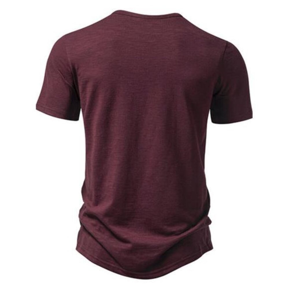 Men's Casual Button Detail T-Shirt - Picture 15 of 16